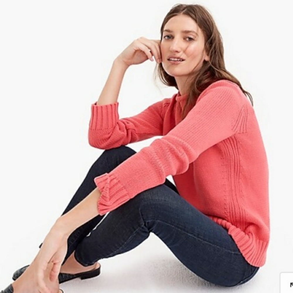 J. Crew Always 1988 Rollneck Sweater coral